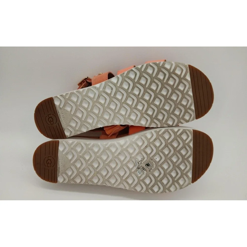 UGG Coral‎ Platform Sandals Women's Size 10 Patent Strap Summer Comfort Shoes